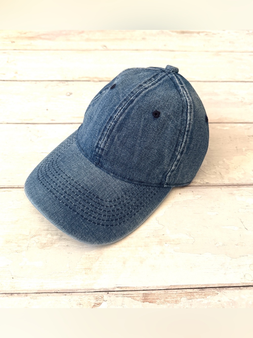 Madewell Lightwash Blue Denim Hat Baseball Cap 100% Cotton Unisex Adjustable NEW